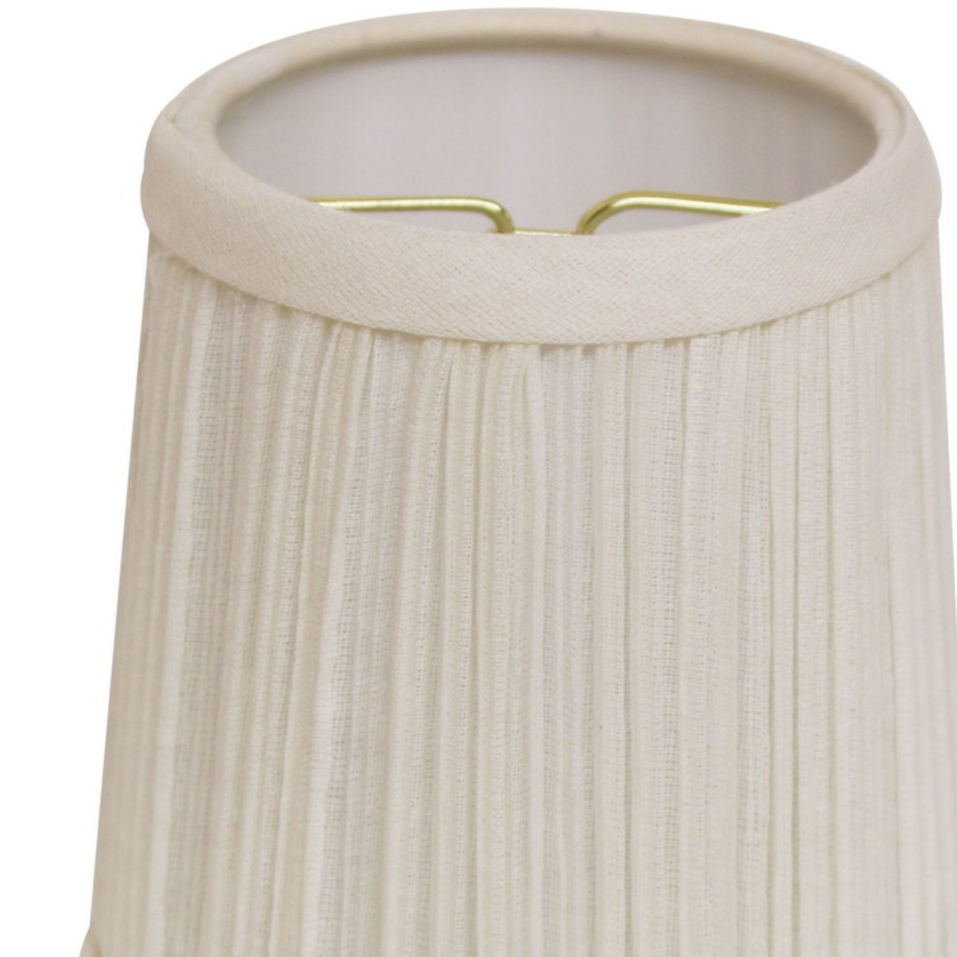 Slant Hardback Chandelier Lampshade with Flame Clip, White (Set of 6) image 2