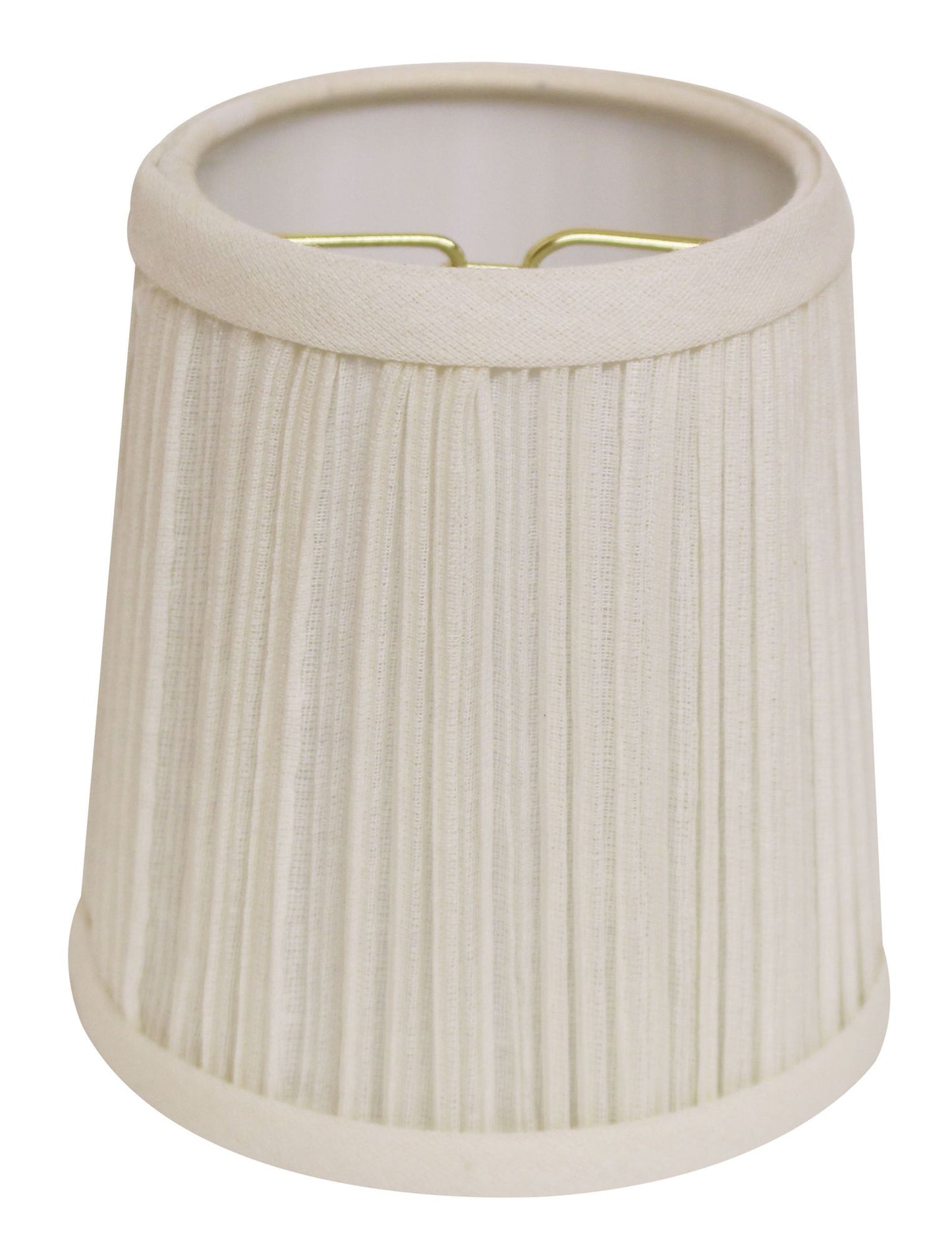 Slant Hardback Chandelier Lampshade with Flame Clip, White (Set of 6) image 1