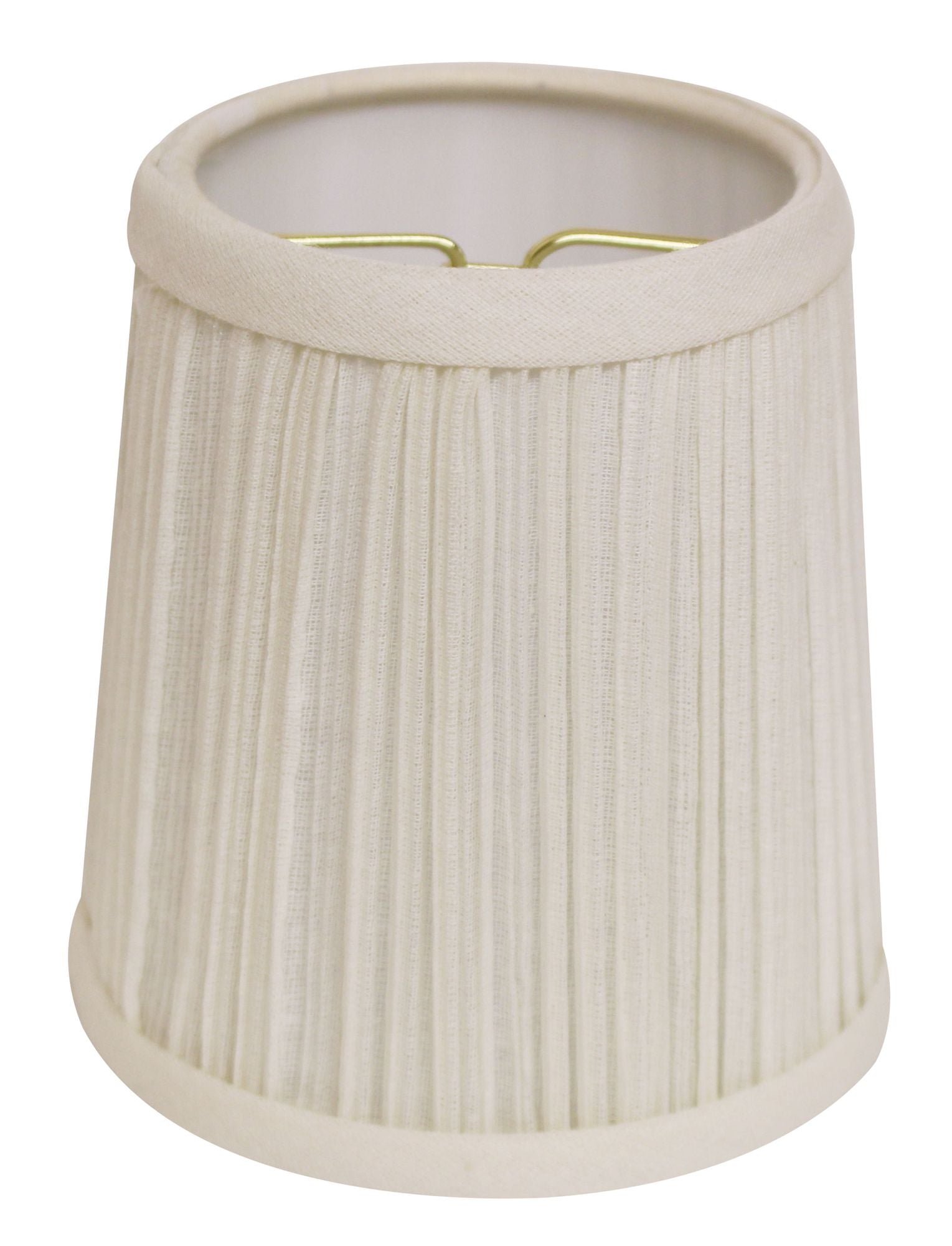 Slant Hardback Chandelier Lampshade with Flame Clip, White (Set of 6) image 1