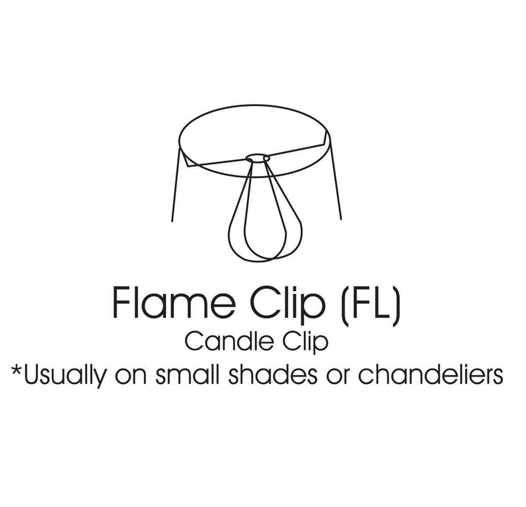 Slant Hardback Chandelier Lampshade with Flame Clip, White (Set of 6) image 4