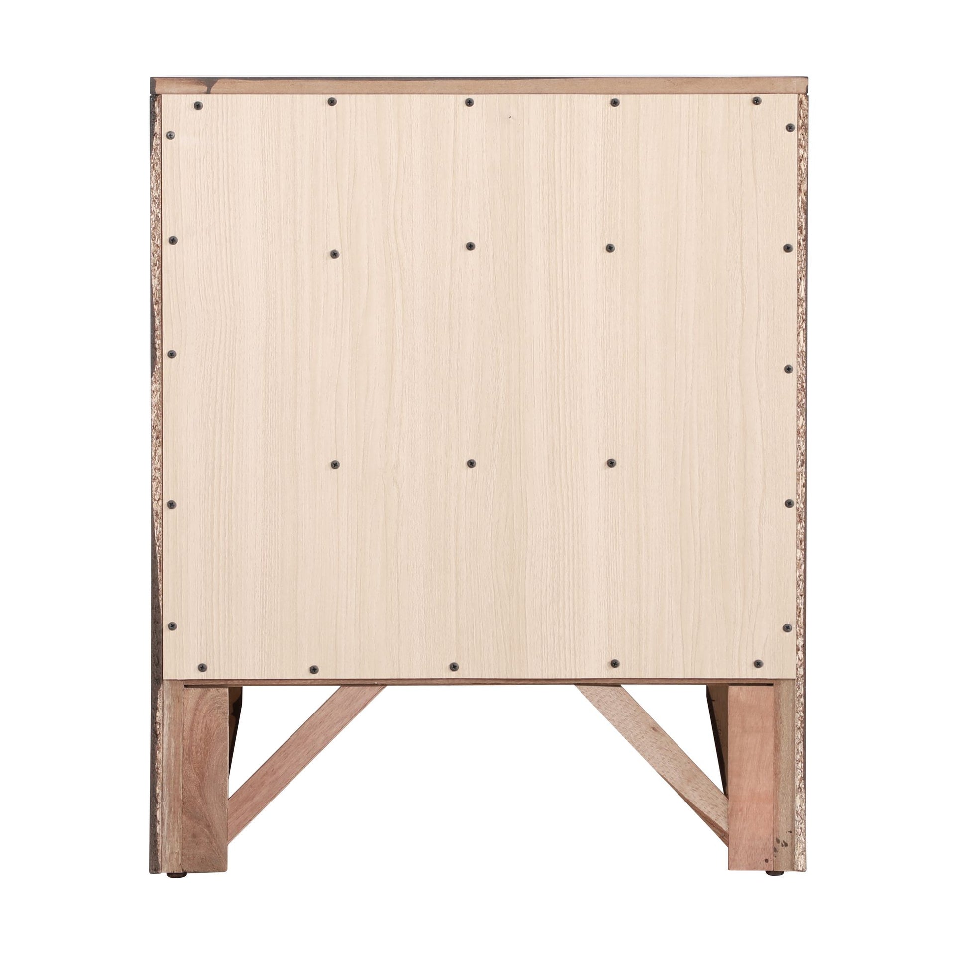 Sleek Cherry Nightstand With Storage image 5