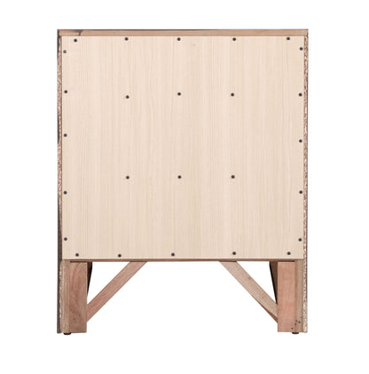 Sleek Cherry Nightstand With Storage image 5