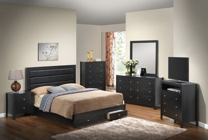 Sleek Transitional Black Storage Bed image 2