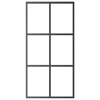 Sliding Door ESG Glass and Aluminum 40.2x80.7 Black - Close-up Glass