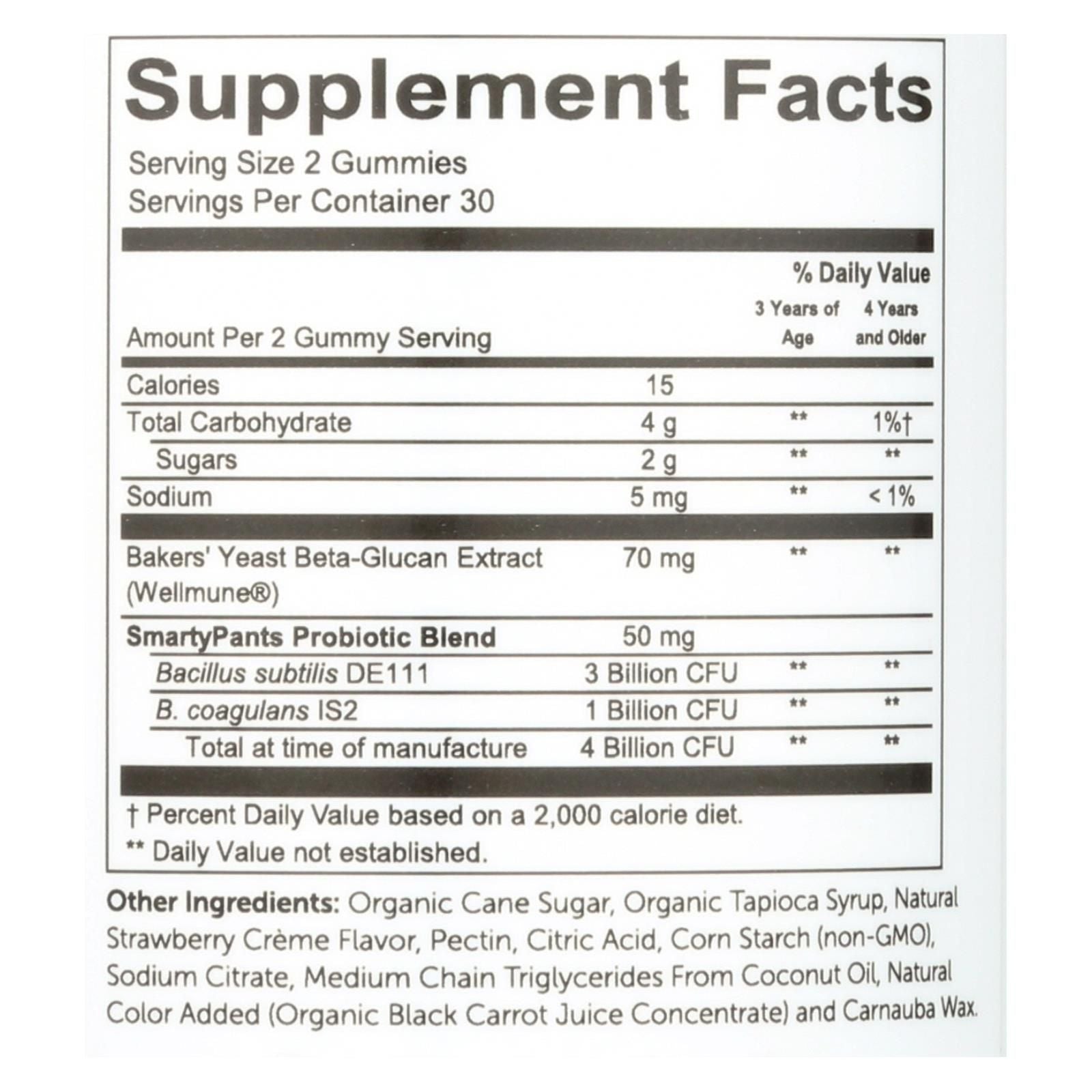 Smartypants Kids Probiotic - Straw Creme - 60 Count image 3