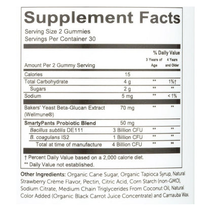 Smartypants Kids Probiotic - Straw Creme - 60 Count image 3