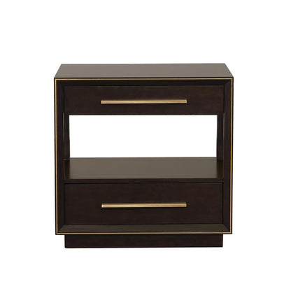 Smoked Peppercorn 2-drawer Nightstand image 2