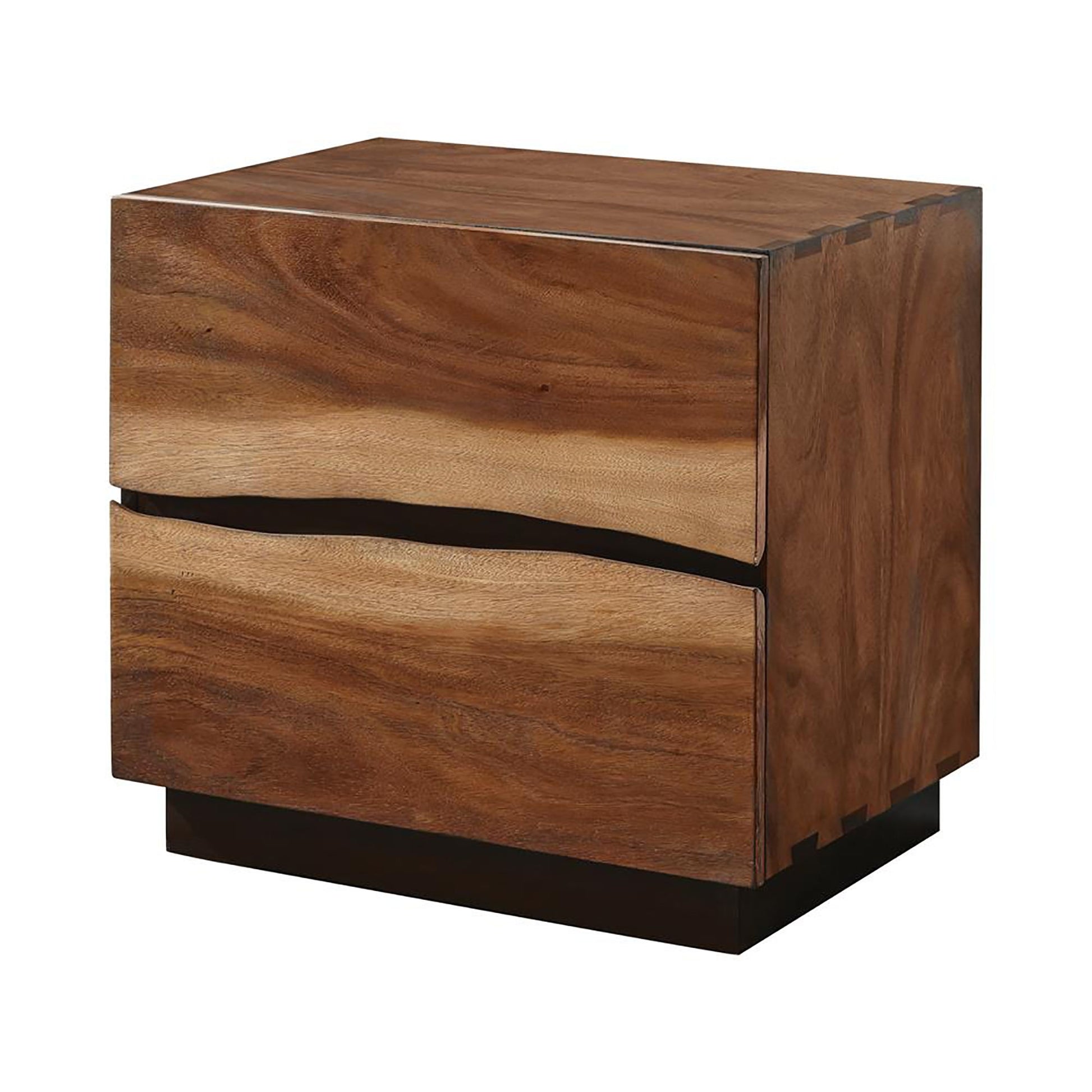 Smokey Walnut and Coffee Bean 2-drawer Nightstand image 2