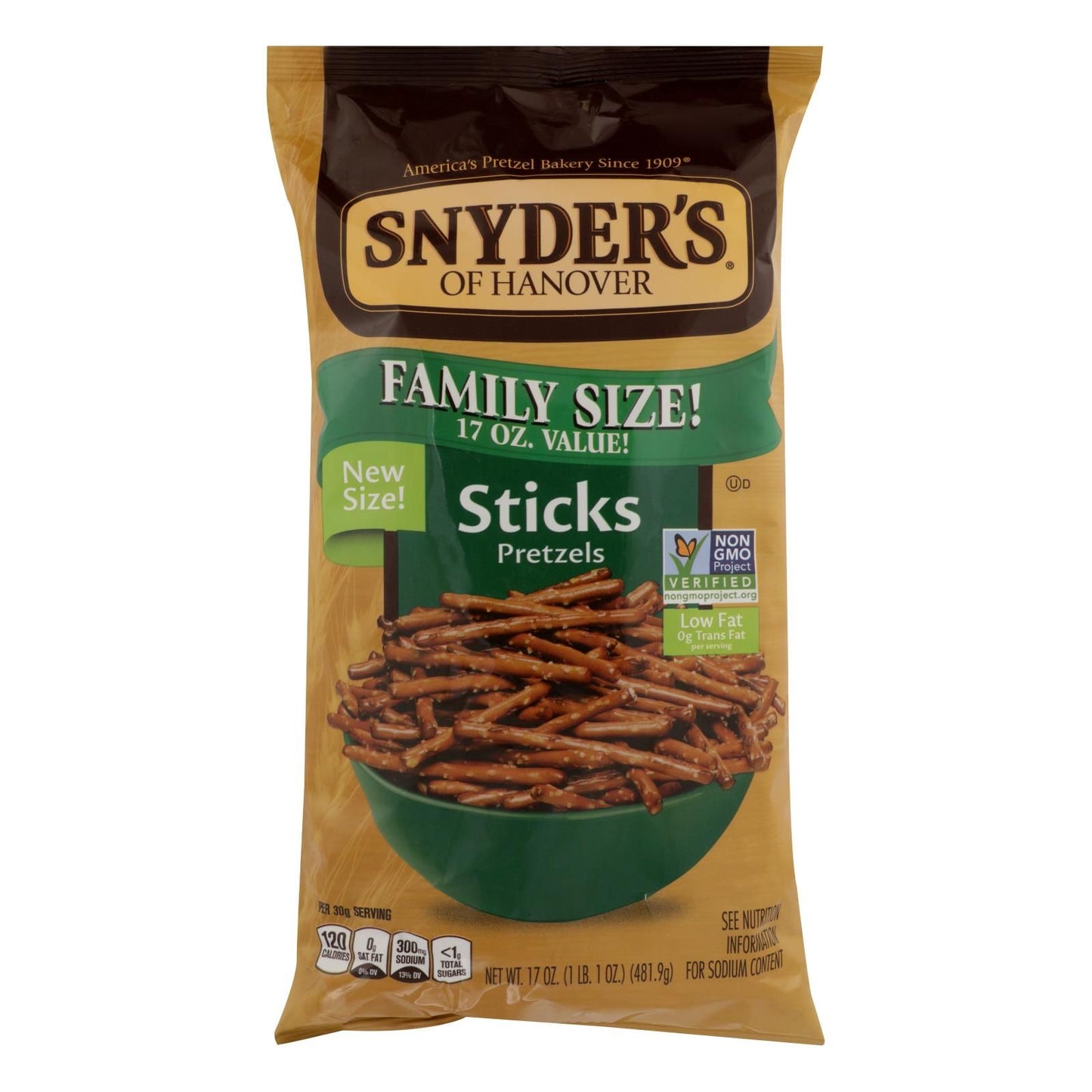 Snyder's Of Hanover - Pretzel Sticks Family Size - Case Of 6 - 17 Oz image 1