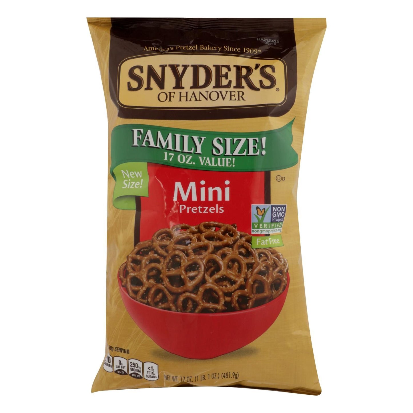 Snyder's Of Hanover - Pretzels Mini Family Size - Case Of 6 - 17 Oz image 1