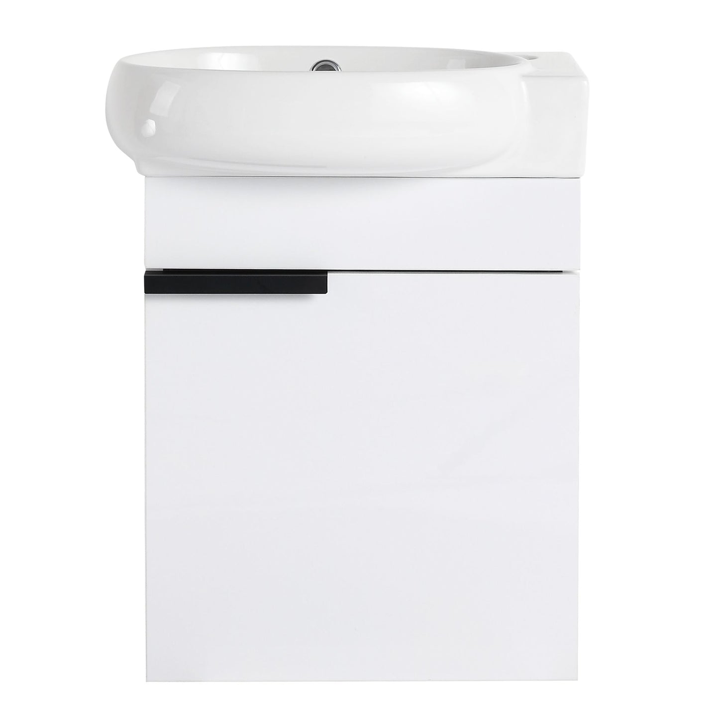 Soft Close Doors Bathroom Vanity With Sink,16 Inch For Small Bathroom image 12
