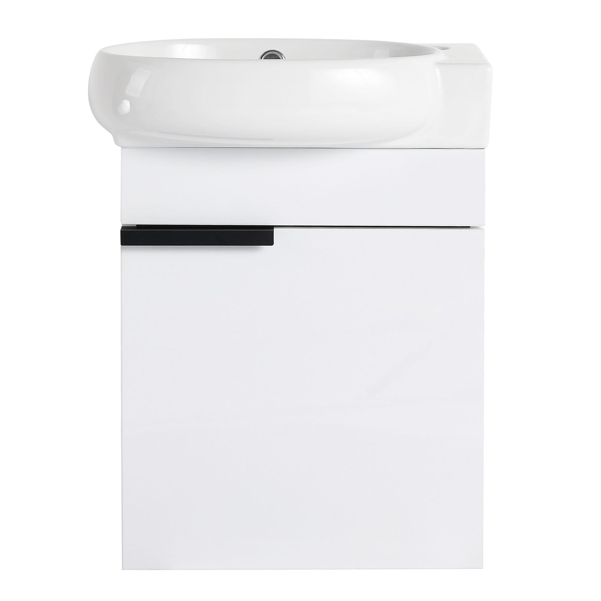 Soft Close Doors Bathroom Vanity With Sink,16 Inch For Small Bathroom image 12