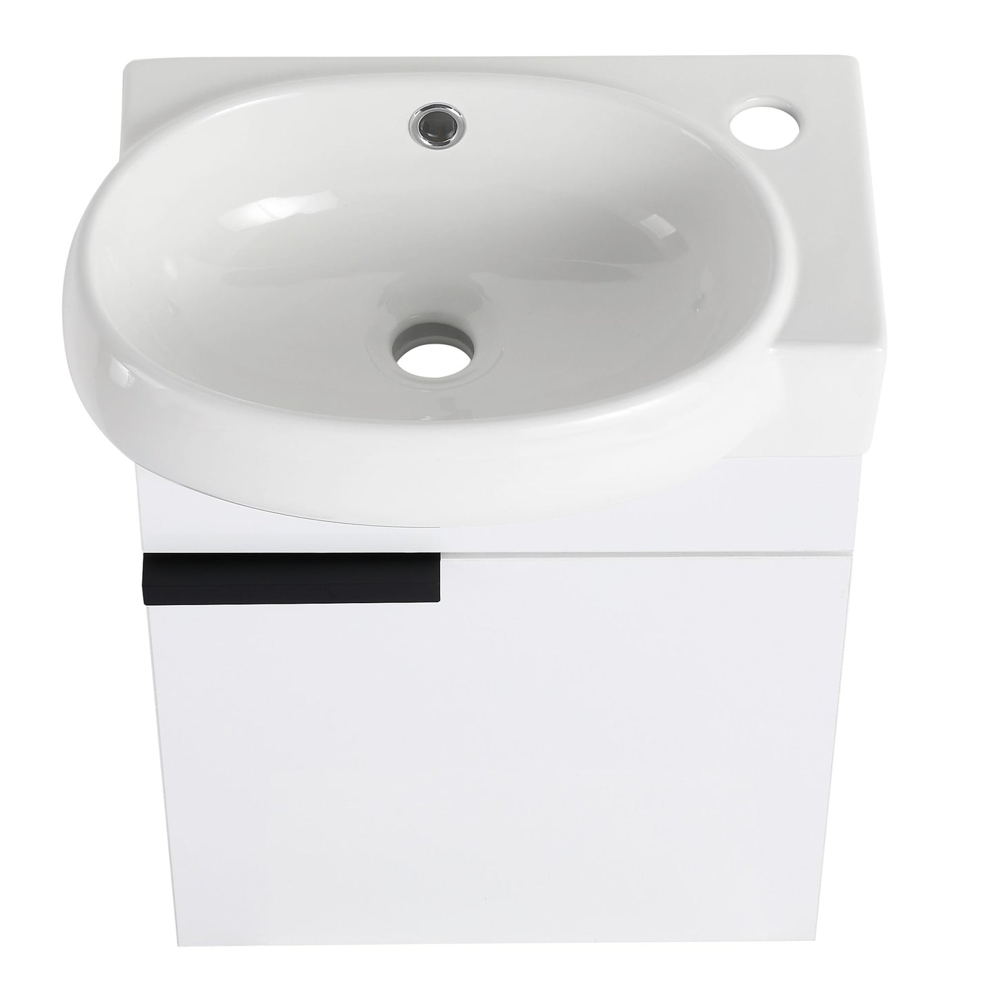 Soft Close Doors Bathroom Vanity With Sink,16 Inch For Small Bathroom image 14