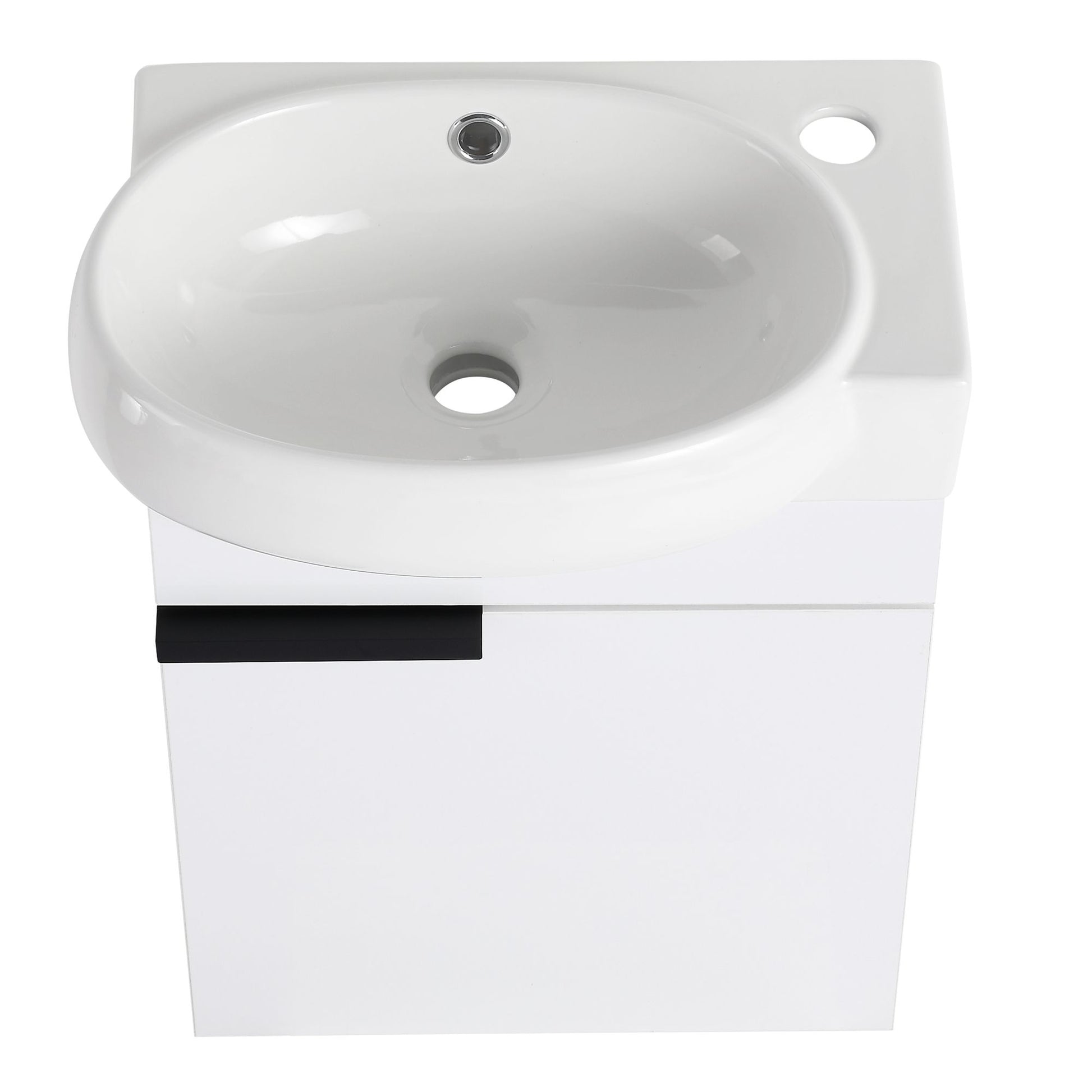 Soft Close Doors Bathroom Vanity With Sink,16 Inch For Small Bathroom image 14