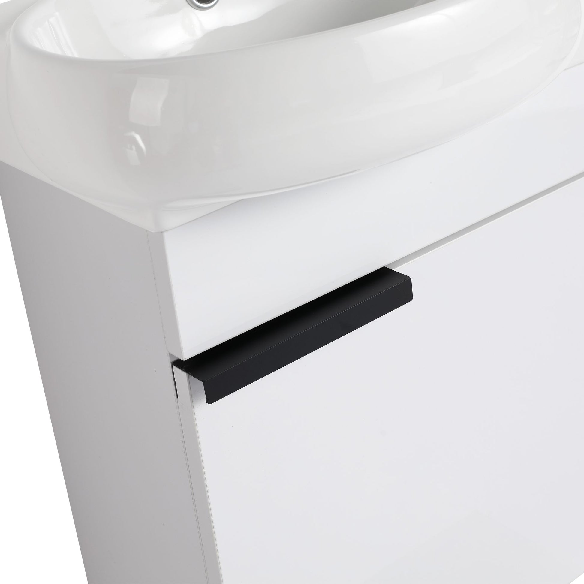 Soft Close Doors Bathroom Vanity With Sink,16 Inch For Small Bathroom image 16