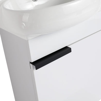 Soft Close Doors Bathroom Vanity With Sink,16 Inch For Small Bathroom image 16