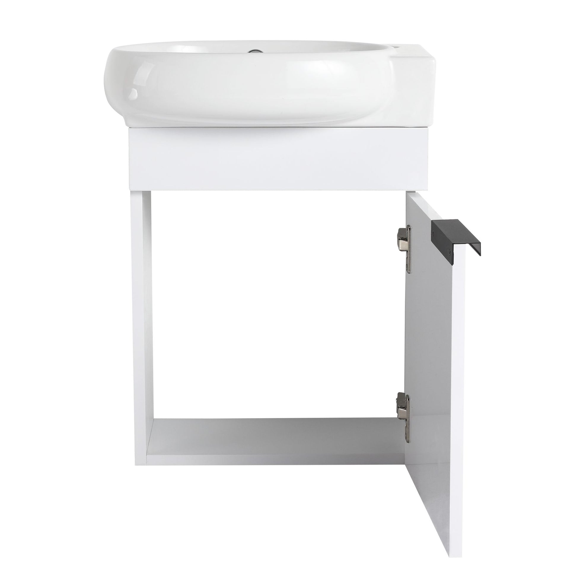Soft Close Doors Bathroom Vanity With Sink,16 Inch For Small Bathroom image 19