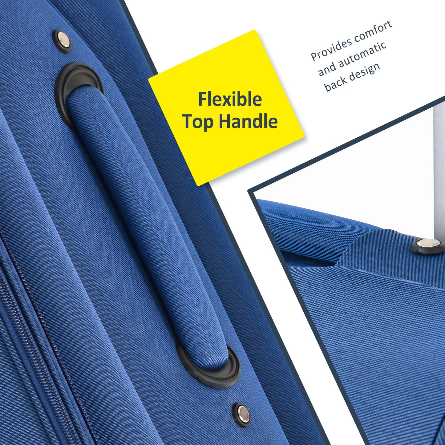 Softside Luggage Expandable 3 Piece Set Suitcase Upright Spinner Softshell Lightweight Luggage Travel Set-22/26/30 inche image 4