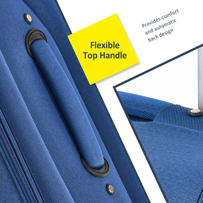 Softside Luggage Expandable 3 Piece Set Suitcase Upright Spinner Softshell Lightweight Luggage Travel Set-22/26/30 inche image 4
