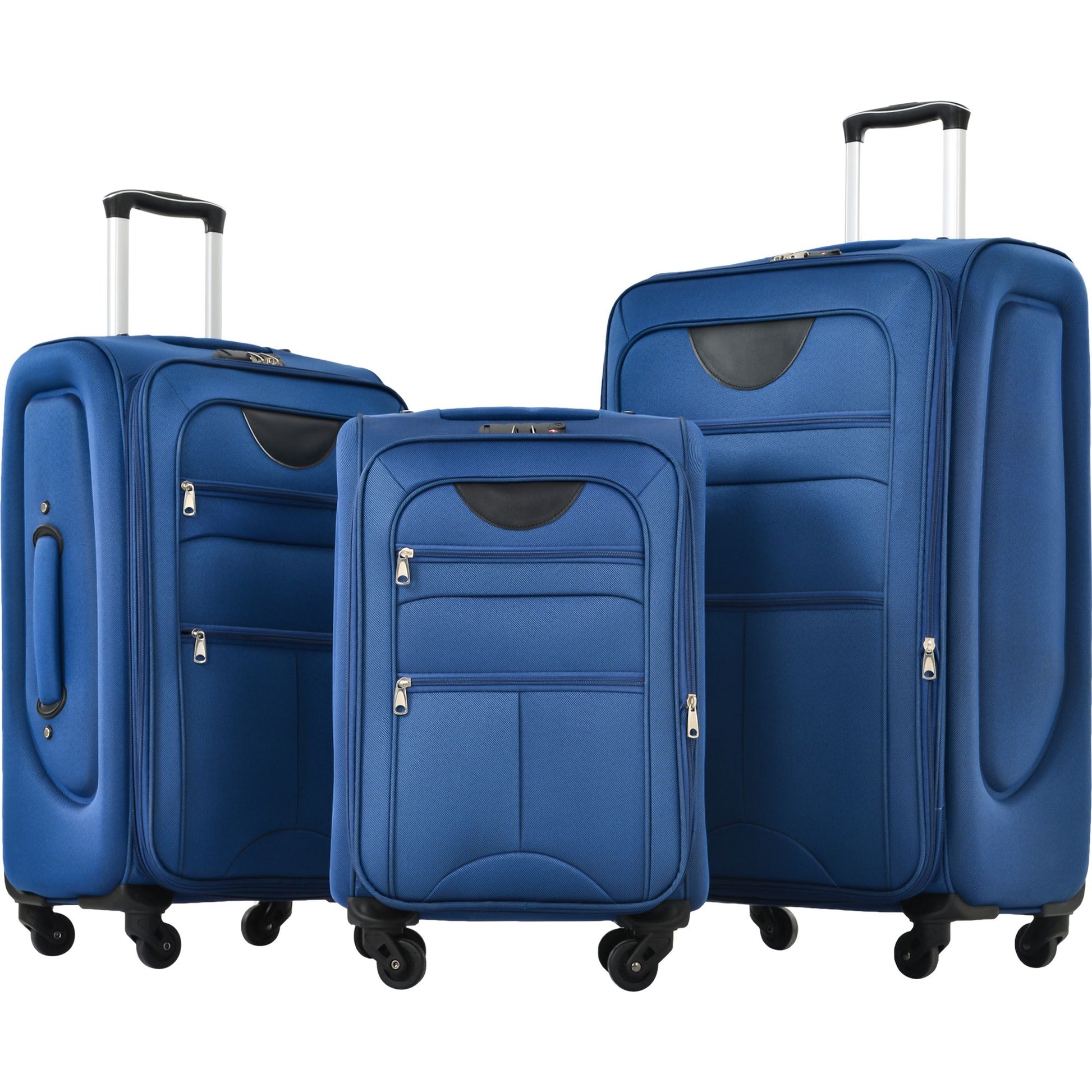 Softside Luggage Expandable 3 Piece Set Suitcase Upright Spinner Softshell Lightweight Luggage Travel Set-22/26/30 inche image 1