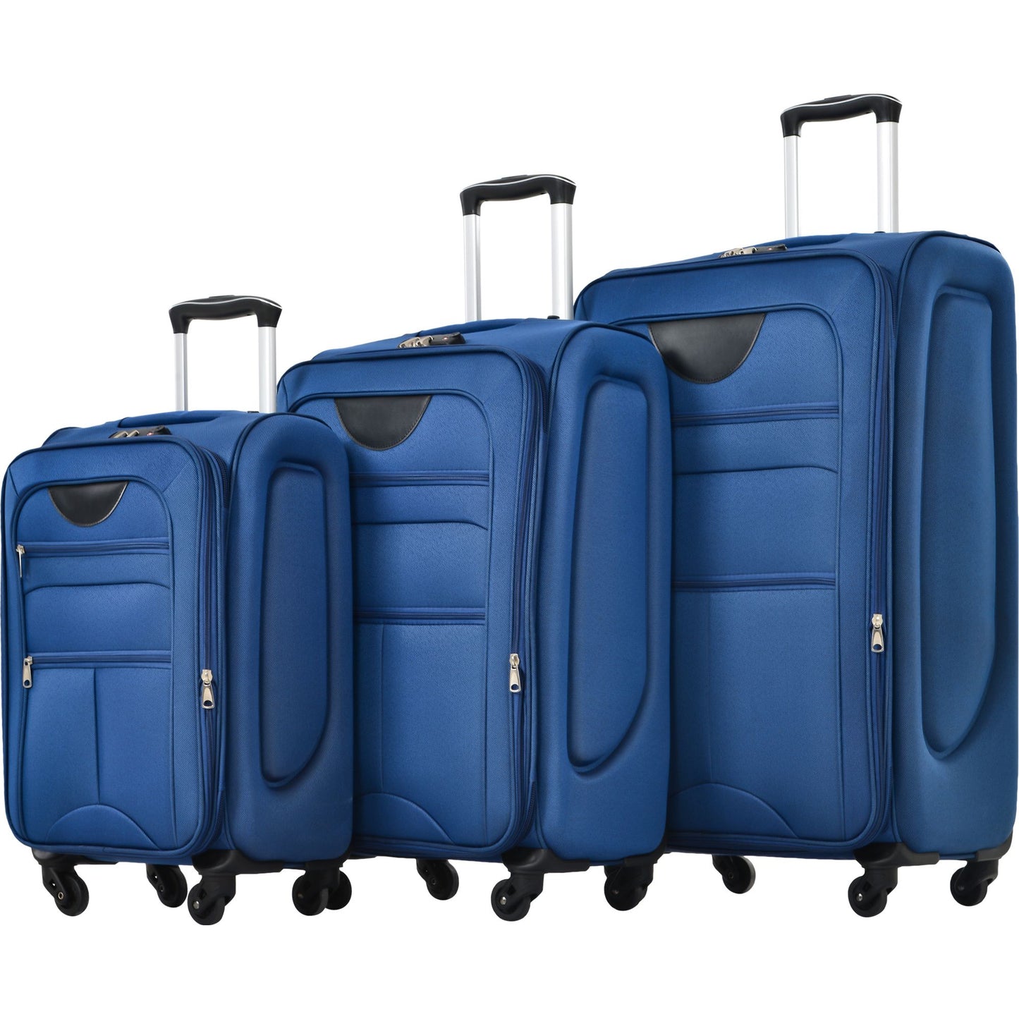 Softside Luggage Expandable 3 Piece Set Suitcase Upright Spinner Softshell Lightweight Luggage Travel Set-22/26/30 inche image 18
