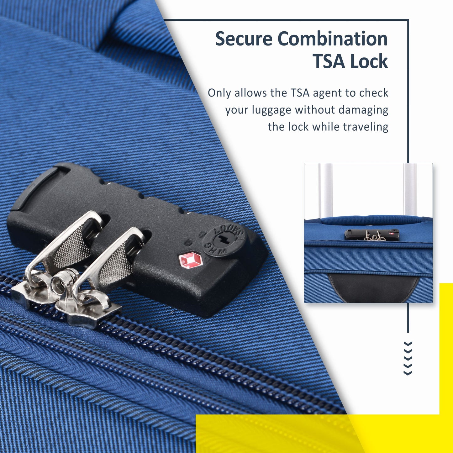 Softside Luggage Expandable 3 Piece Set Suitcase Upright Spinner Softshell Lightweight Luggage Travel Set-22/26/30 inche image 8