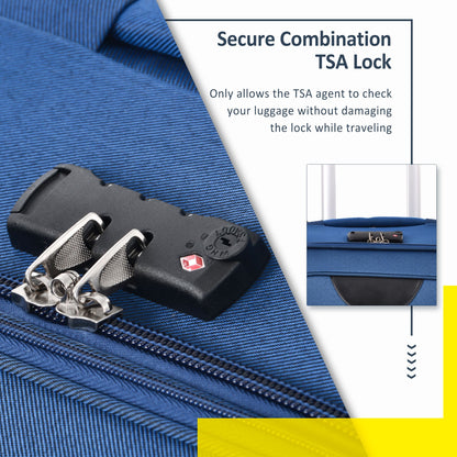 Softside Luggage Expandable 3 Piece Set Suitcase Upright Spinner Softshell Lightweight Luggage Travel Set-22/26/30 inche image 8