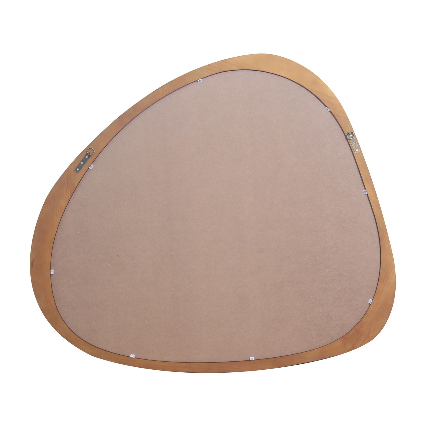 Solid Wood Mirror 45 Inch Asymmetrical Wall Mirror Wooden Framed Mirror Large Sized Dressing Mirror, for Living Room, Be image 10