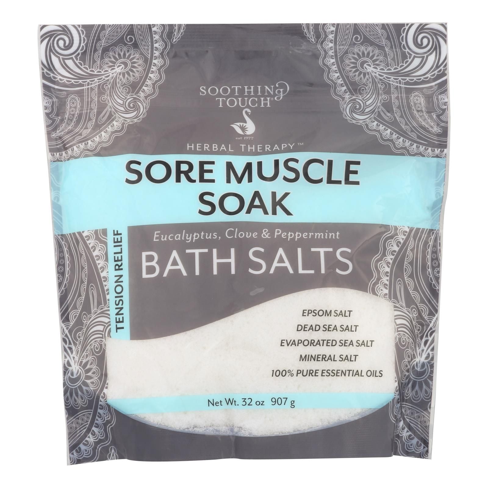 Soothing Touch Bath Salts - Sore Muscle Soak - 32 Oz image 1