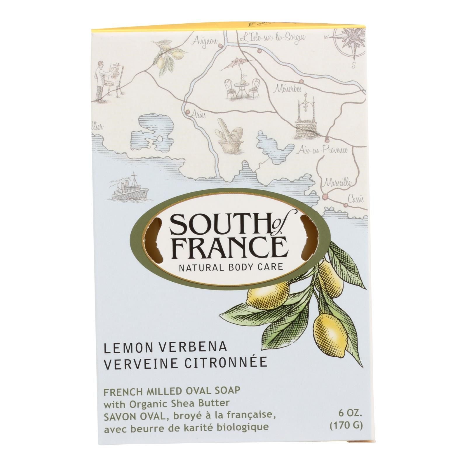 South Of France Bar Soap - Lemon Verbena - Full Size - 6 Oz image 1