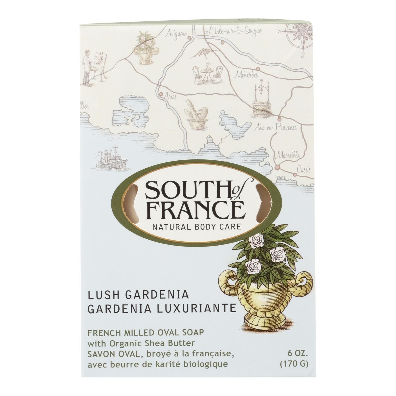 South Of France Bar Soap - Lush Gardenia - 6 Oz - 1 Each image 1