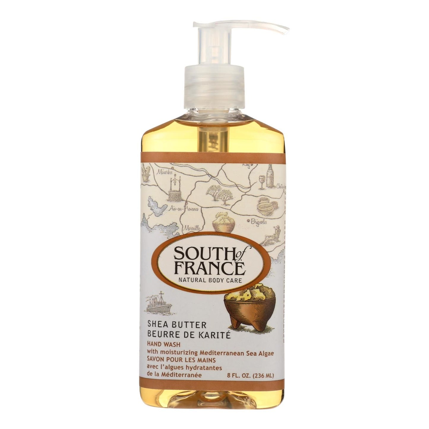South Of France Hand Wash - Shea Butter - 8 Oz image 1