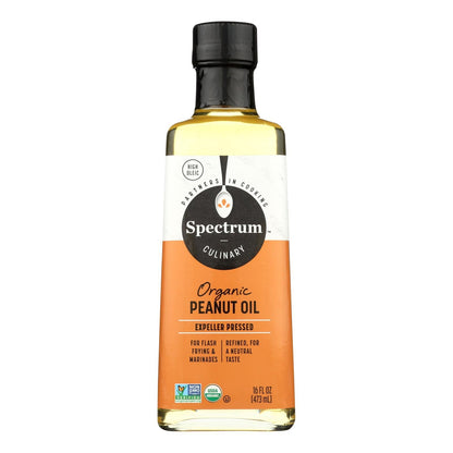 Spectrum Naturals High Heat Refined Organic Peanut Oil - Case Of 12 - 16 Fl Oz. image 1