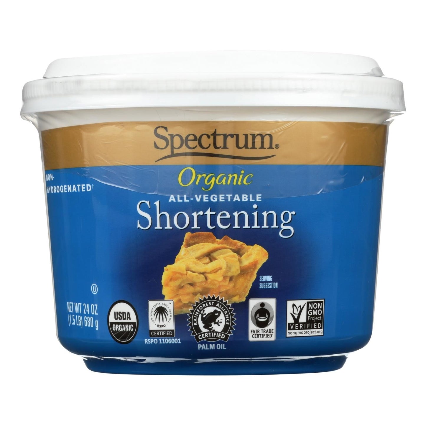 Spectrum Naturals Organic Shortening - Case Of 12 - 24 Oz. image 1