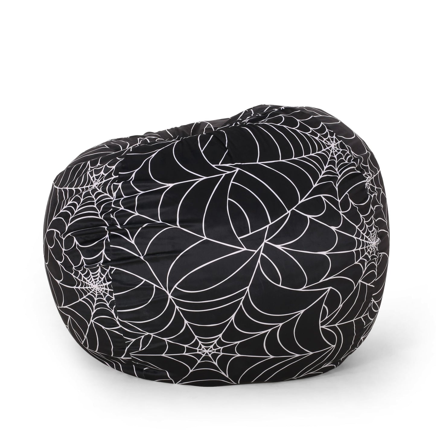 Spiderweb 3 Foot Holloween Bean Bag, Black and White image 1