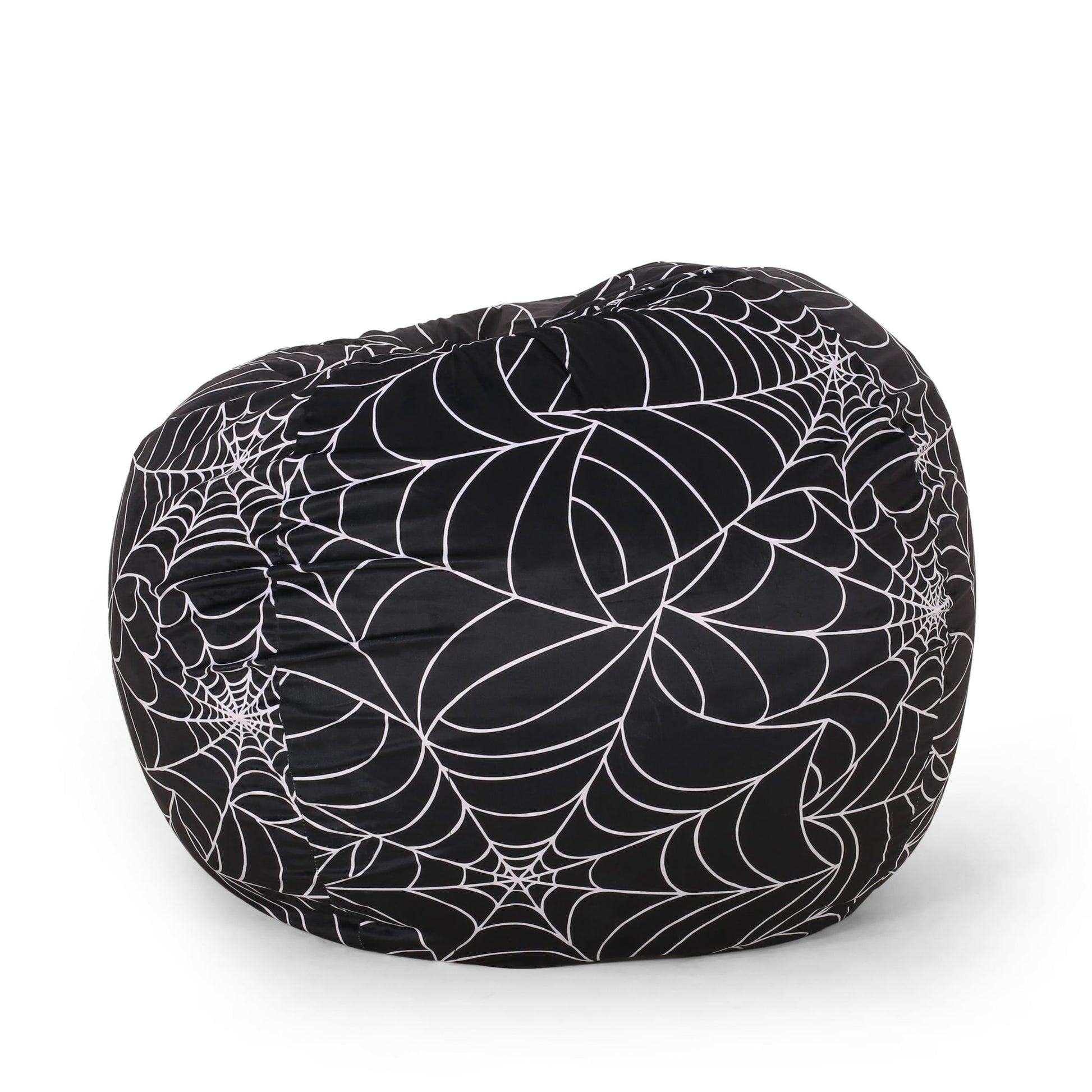 Spiderweb 3 Foot Holloween Bean Bag, Black and White image 1