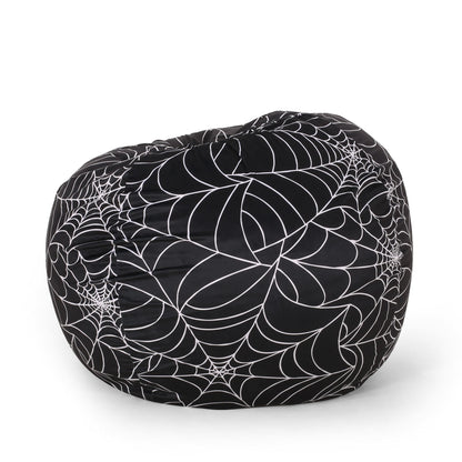 Spiderweb 3 Foot Holloween Bean Bag, Black and White image 1