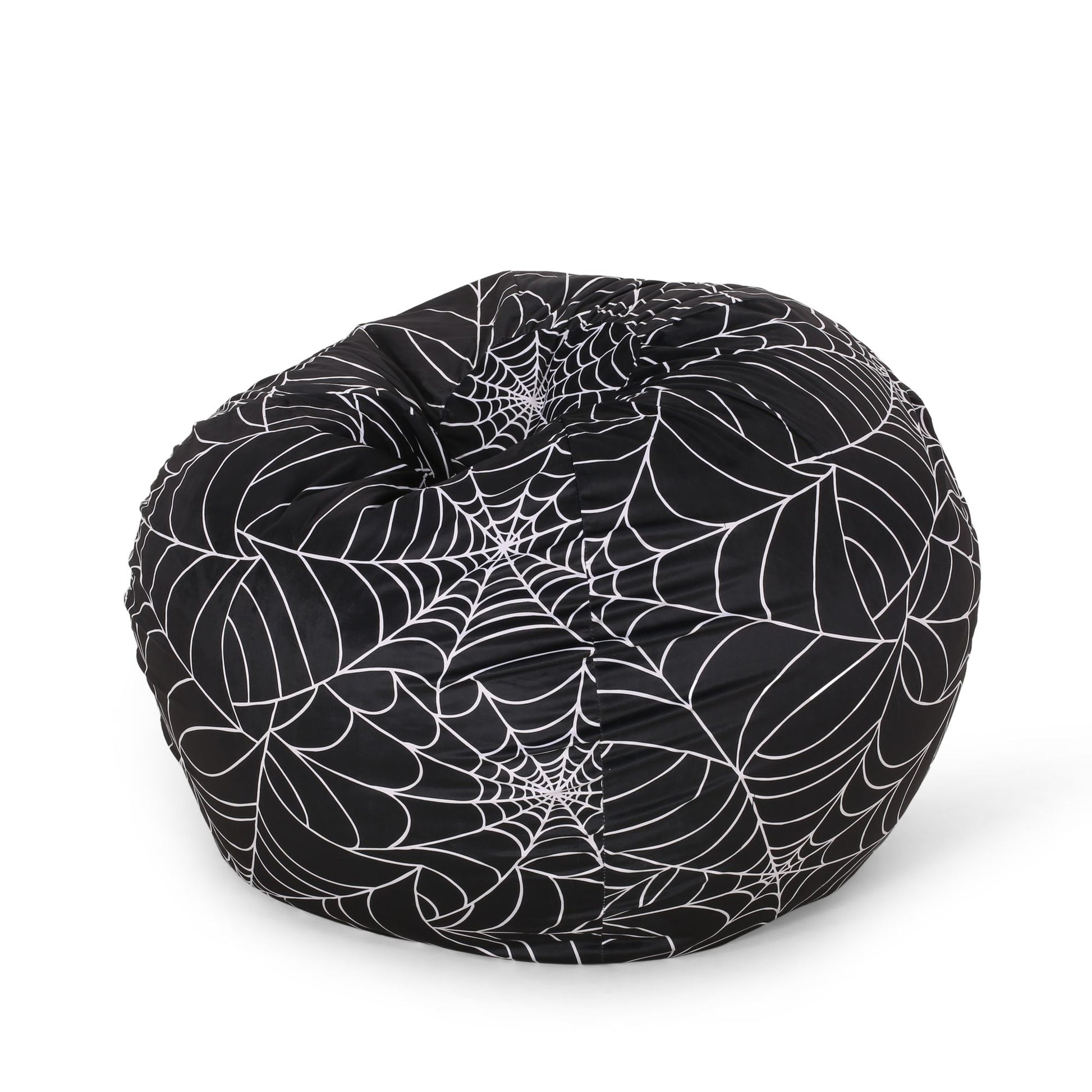 Spiderweb 3 Foot Holloween Bean Bag, Black and White image 3