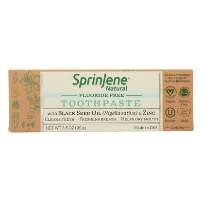 Sprinjene Natural - Toothpaste W/o Fluoride - 1 Each - 3.5 Oz image 1