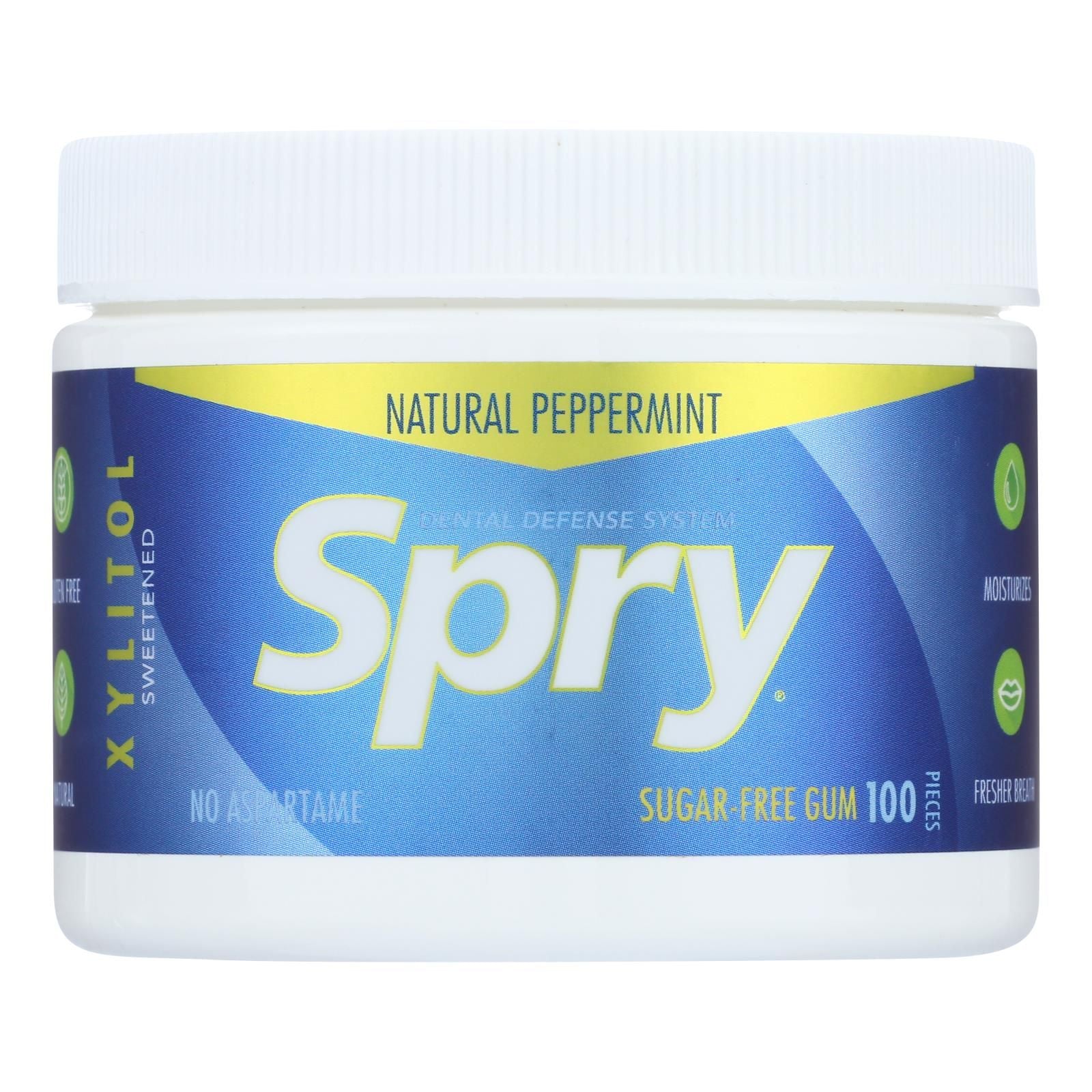 Spry Chewing Gum - Xylitol - Peppermint - 100 Count - 1 Each image 1
