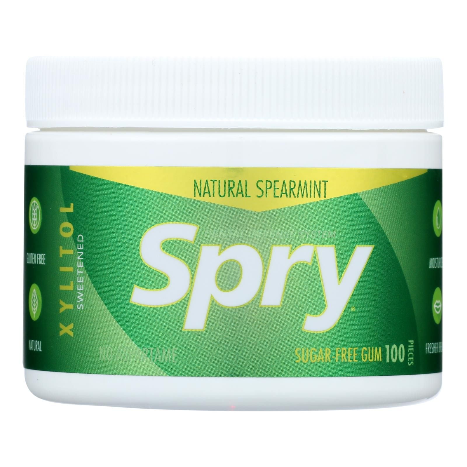 Spry Chewing Gum - Xylitol - Spearmint - 100 Count - 1 Each image 1