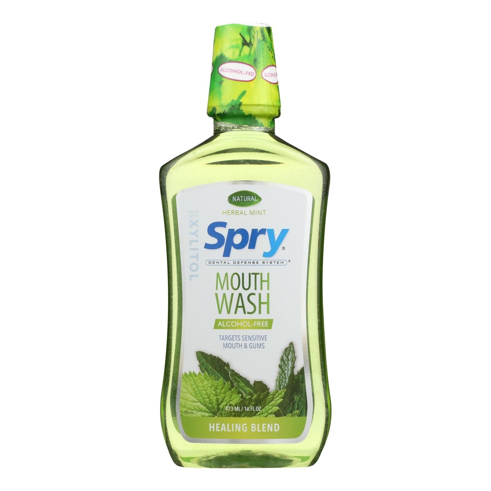 Spry Mouth Wash - Herbal Mint - Af - 16 Fl Oz image 1