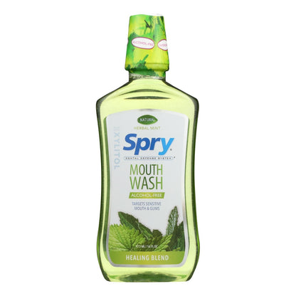 Spry Mouth Wash - Herbal Mint - Af - 16 Fl Oz image 1