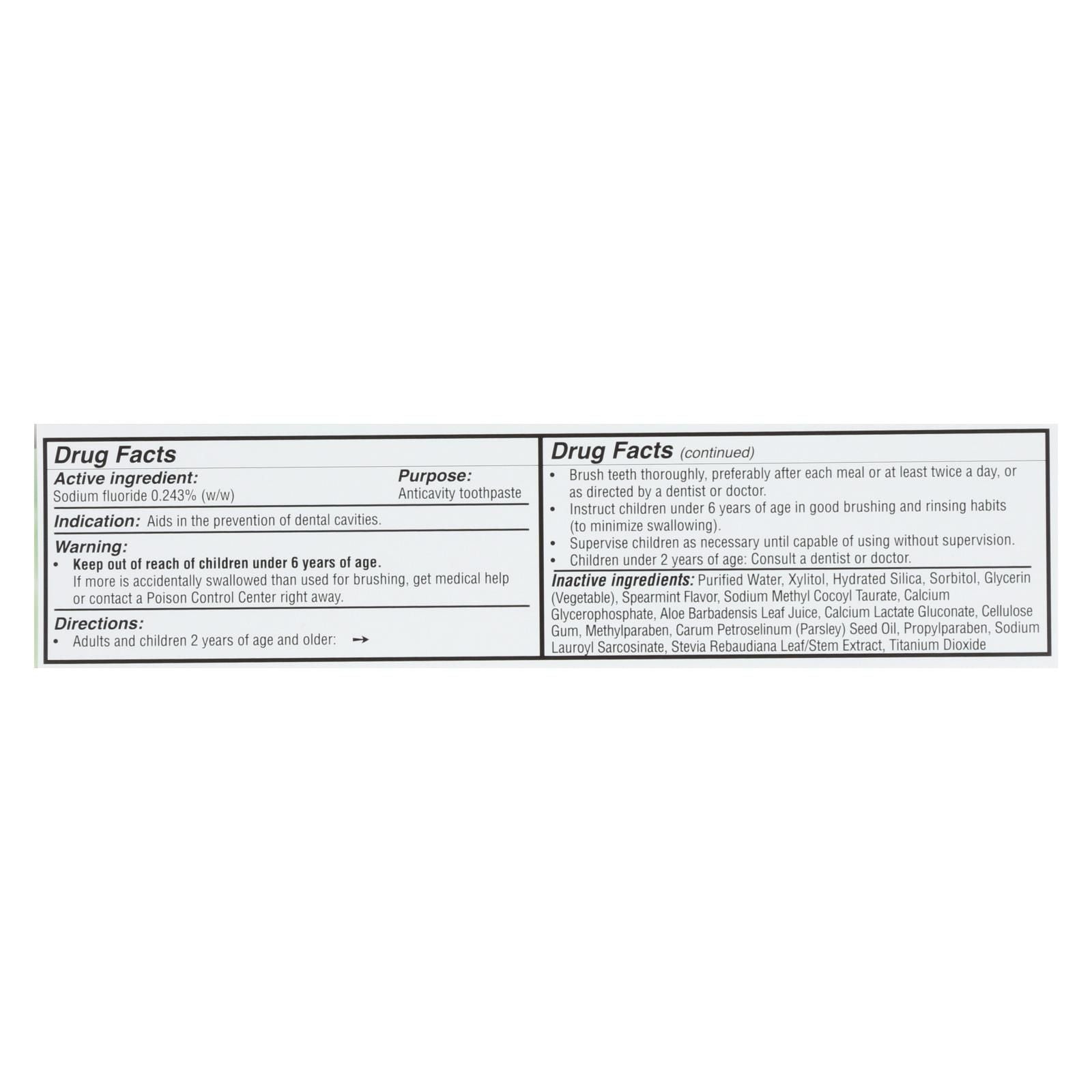 Spry Toothpaste - Spearmint - Fluoride - 5 Oz image 3
