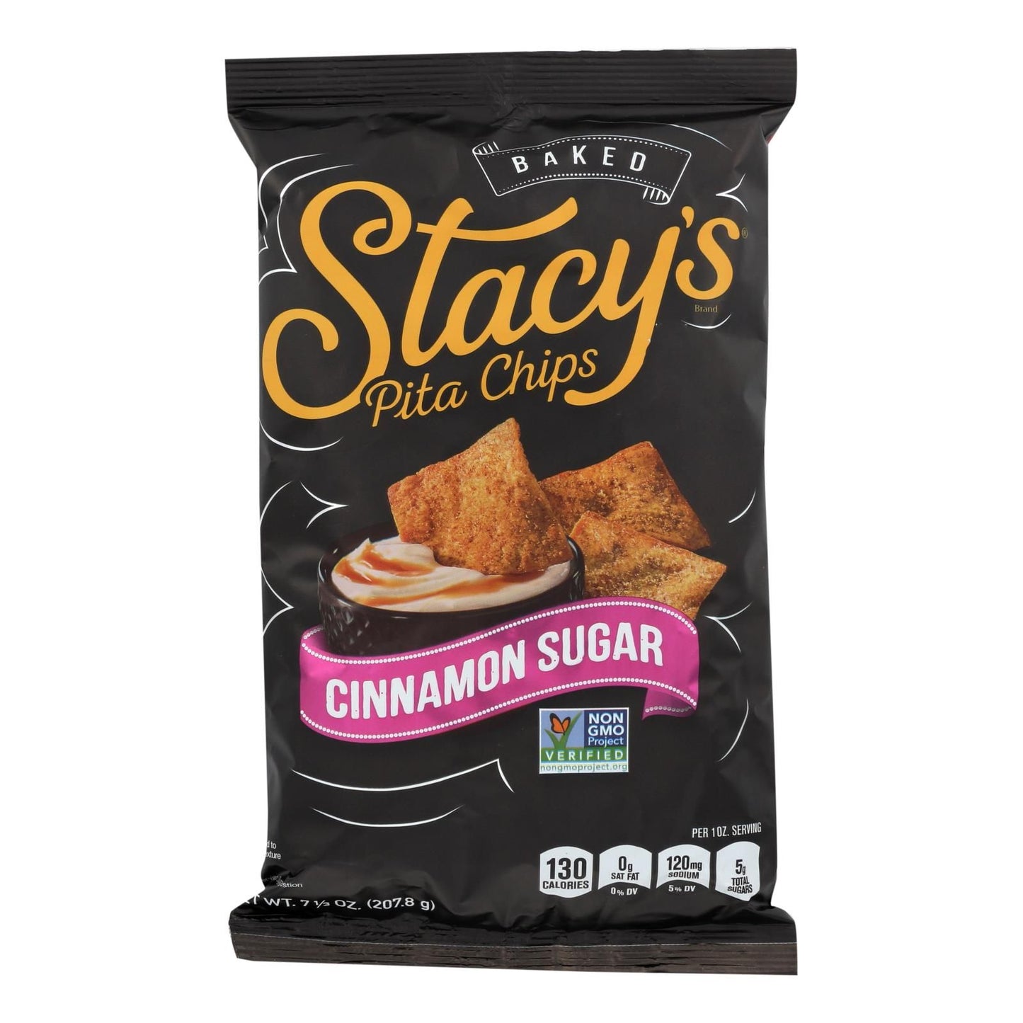 Stacy's Pita Chips Cinnamon Sugar Pita Chips - Cinnamon Sugar - Case Of 12 - 7.33 Oz. image 1
