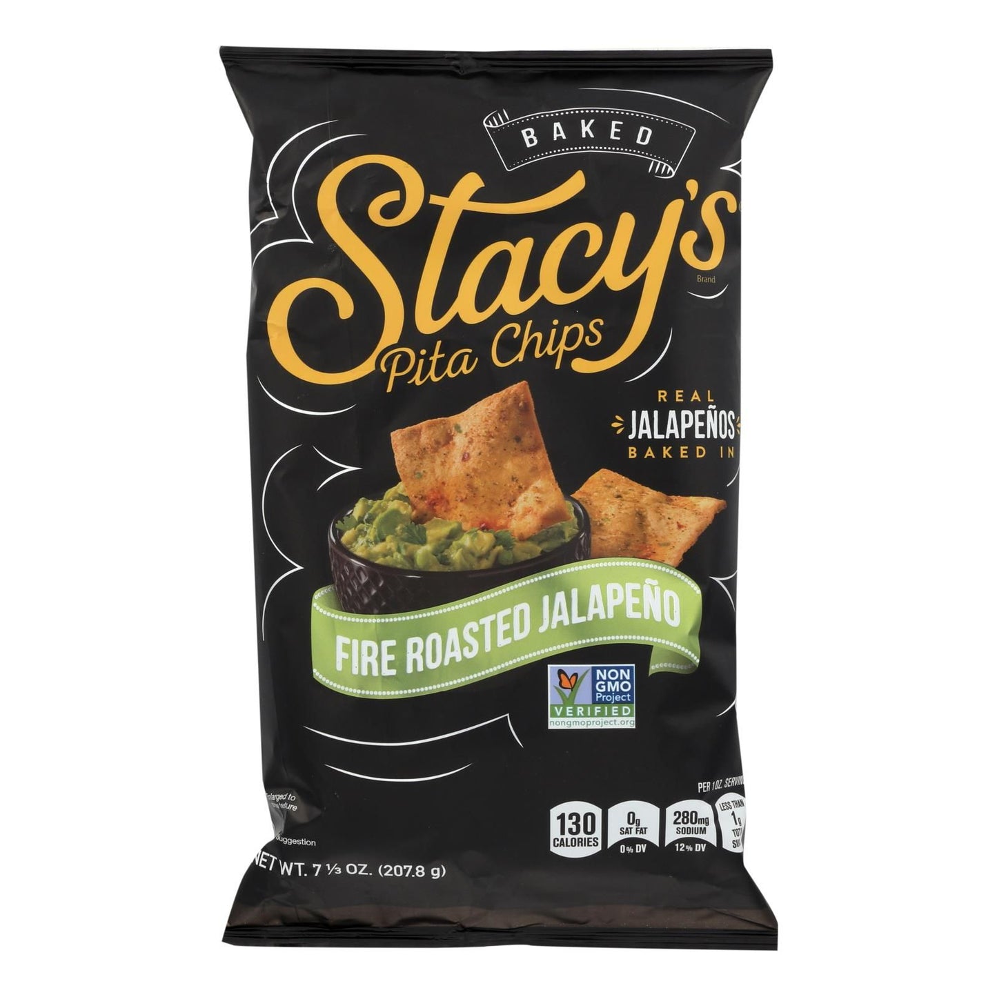 Stacy's Pita Chips Fire Roasted Jalapeno Pita Chips - Roasted Jalapeno - Case Of 12 - 7.33 Oz. image 1