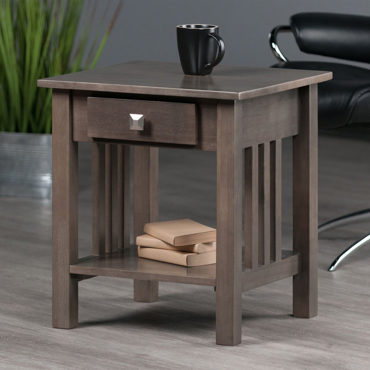 Stafford Accent Table; Oyster Gray image 9