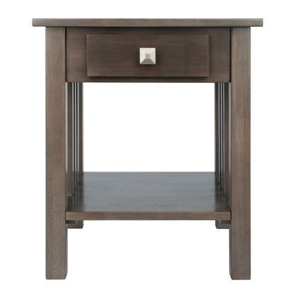 Stafford Accent Table; Oyster Gray image 3