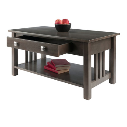 Stafford Coffee Table; Oyster Gray image 4