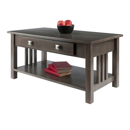 Stafford Coffee Table; Oyster Gray image 5